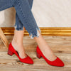 Pantofi dama cu toc Liona - Red