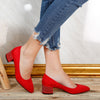 Pantofi dama cu toc Liona - Red