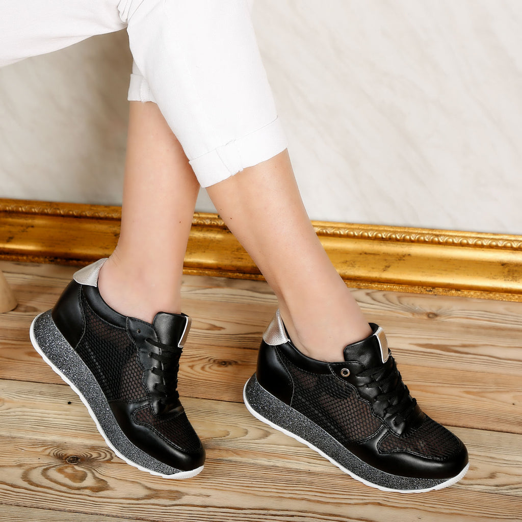 Pantofi sport cu platforma Donatella - Black