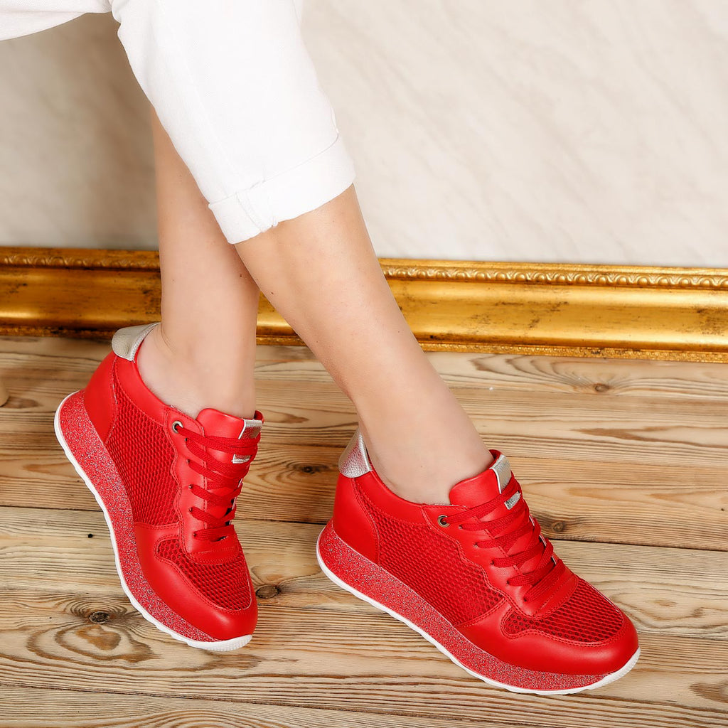 Pantofi sport cu platforma Donatella - Red