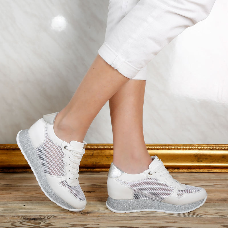 Pantofi sport cu platforma Donatella - White