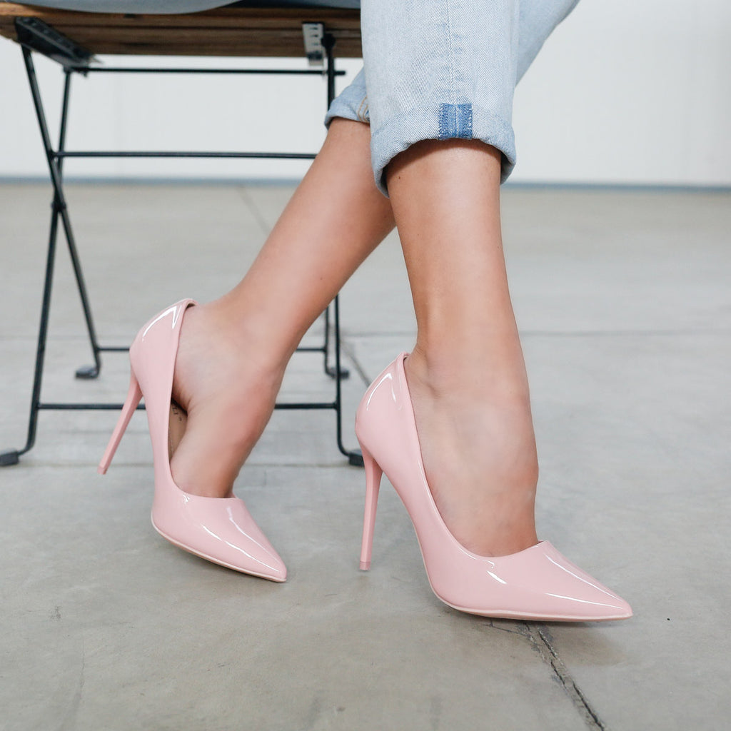 Pantofi dama cu toc Maria - Pink