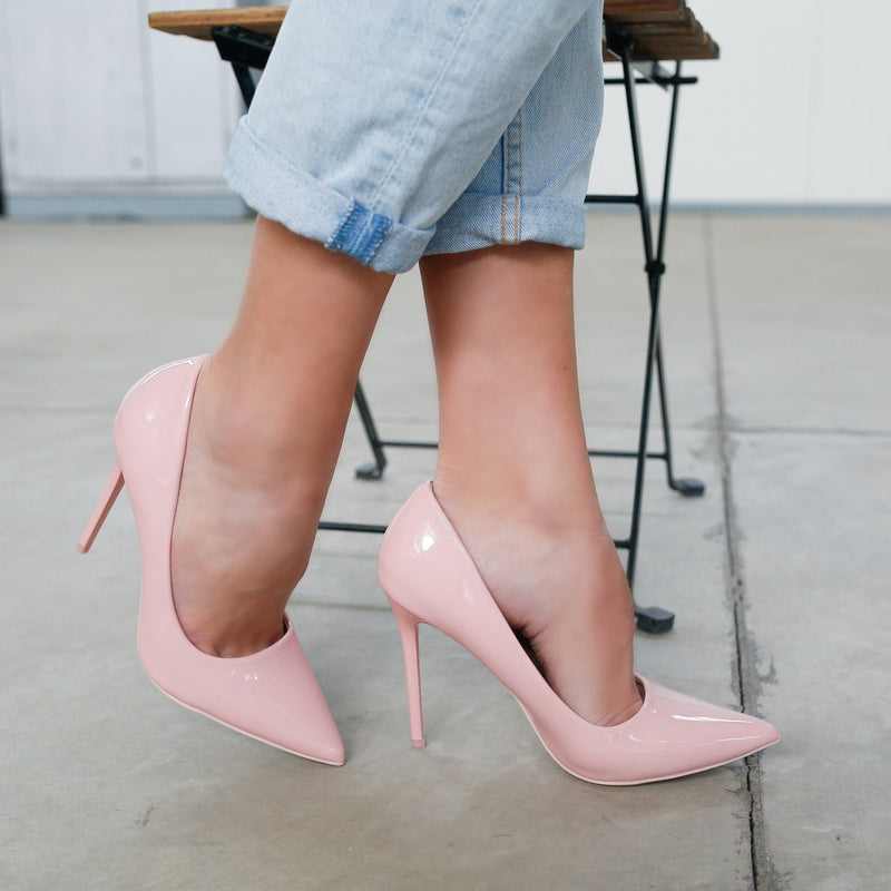 Pantofi dama cu toc Maria - Pink