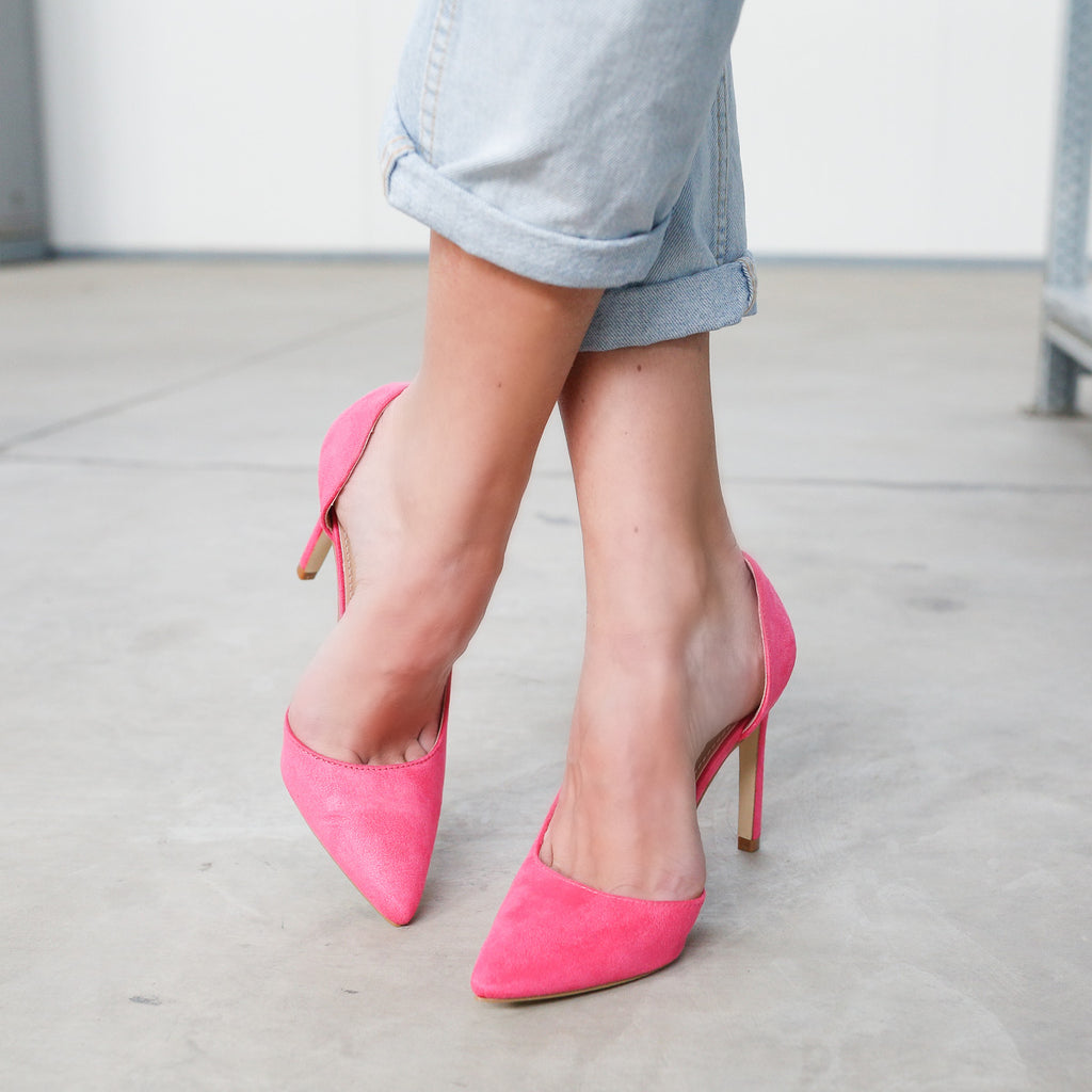 Pantofi dama cu toc Brita - Pink