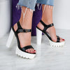 Sandale dama cu toc Elona - Black