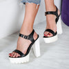 Sandale dama cu toc Elona - Black