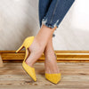 Pantofi dama cu toc Greta - Yellow