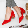 Pantofi dama cu toc Omara - Red