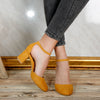 Pantofi dama cu toc Hilarie - Yellow