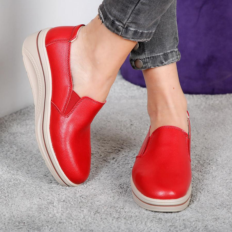 Pantofi cu platforma Abriele - Red