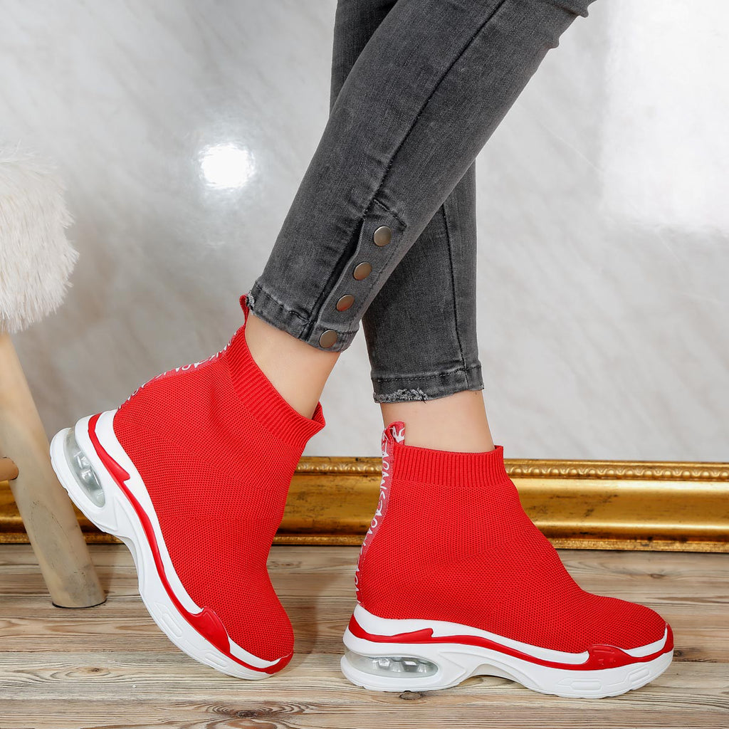 Pantofi sport cu platforma Alona - Red
