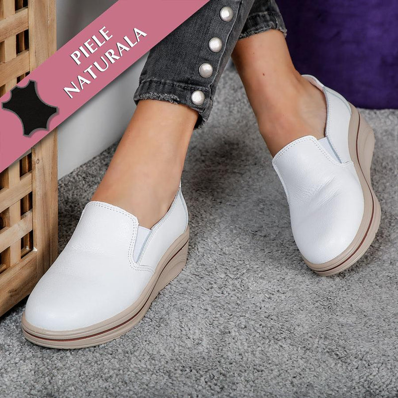 Pantofi cu platforma Abriele - White
