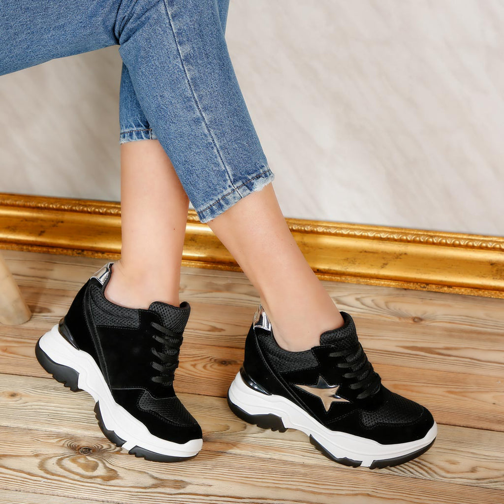 Pantofi sport cu platforma Stasy - Black