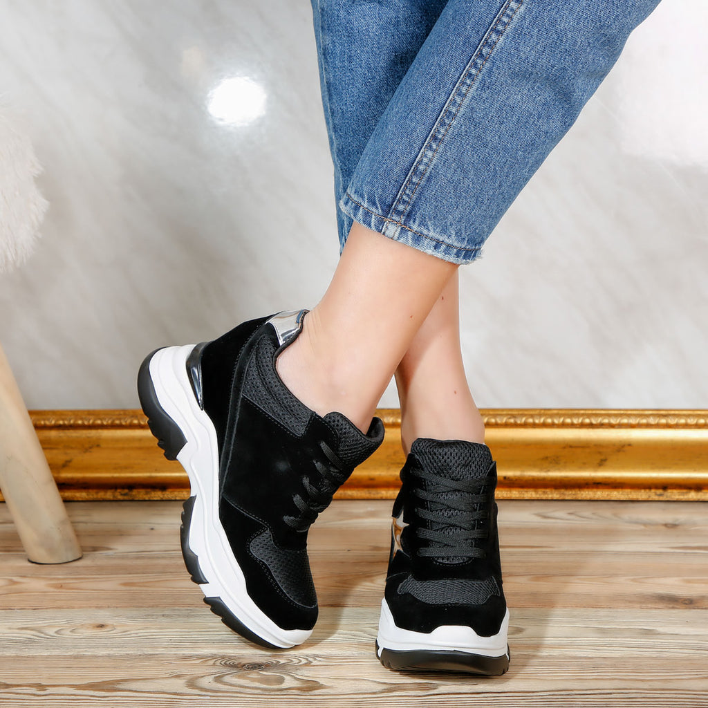 Pantofi sport cu platforma Stasy - Black