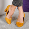 Pantofi cu toc Kristen - Yellow