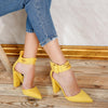 Pantofi dama cu toc Evelyn - Yellow