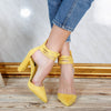 Pantofi dama cu toc Evelyn - Yellow