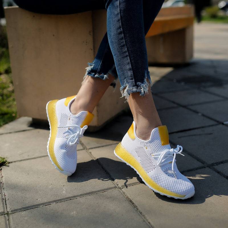 Pantofi sport Erna - White/Yellow