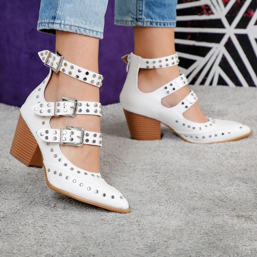 Pantofi cu toc Aileen - White
