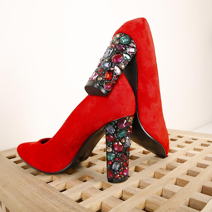 Pantofi dama cu toc Laurel - Red