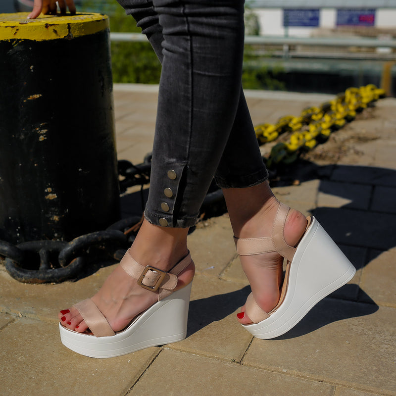 Sandale dama cu platforma Roberta - Pink
