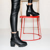 Ghete dama Zaria - Black Leather