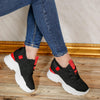 Pantofi sport cu platforma Marina - Black/Red