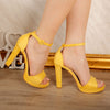 Sandale dama cu toc Finola - Yellow