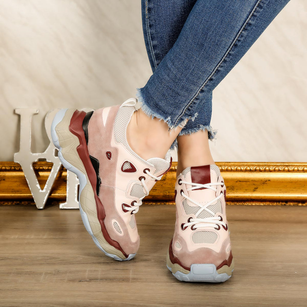 Pantofi sport cu platforma Emmy - Pink