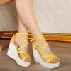 Sandale dama cu platforma Luiza - Yellow
