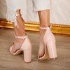 Sandale dama cu toc Delinda - Pink