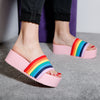 Papuci cu platforma Aly - Pink