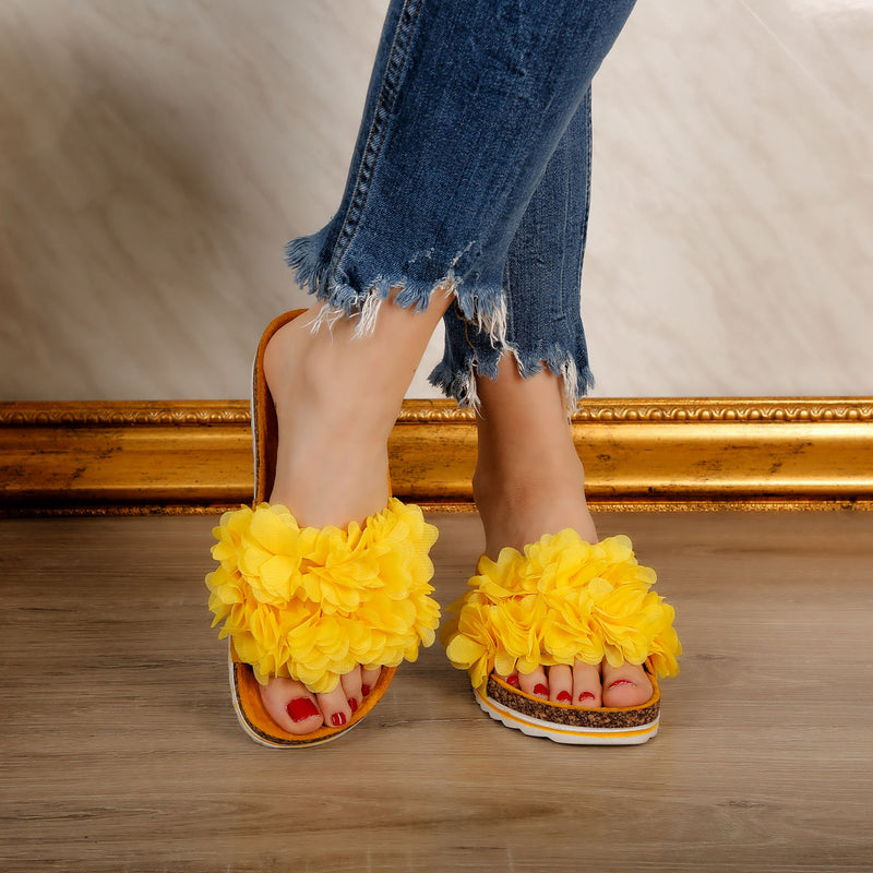 Papuci dama Sintia - Yellow