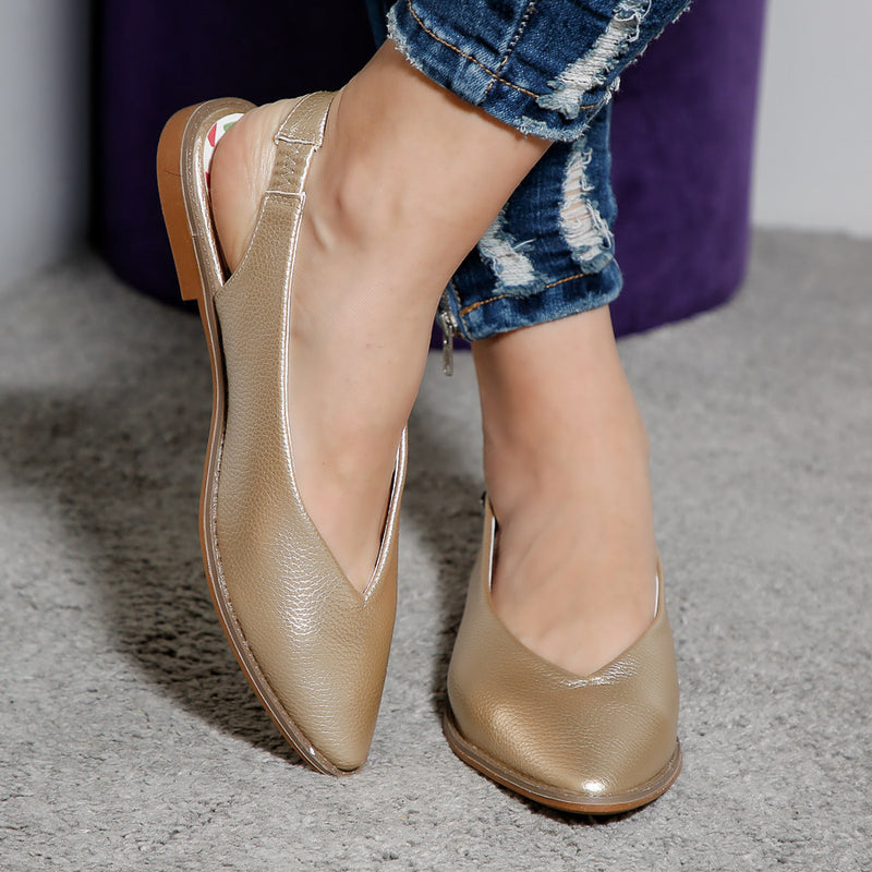 Pantofi dama cu toc Feria - Gold