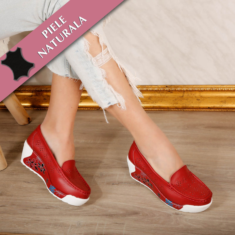 Pantofi dama cu platforma Iris - Red