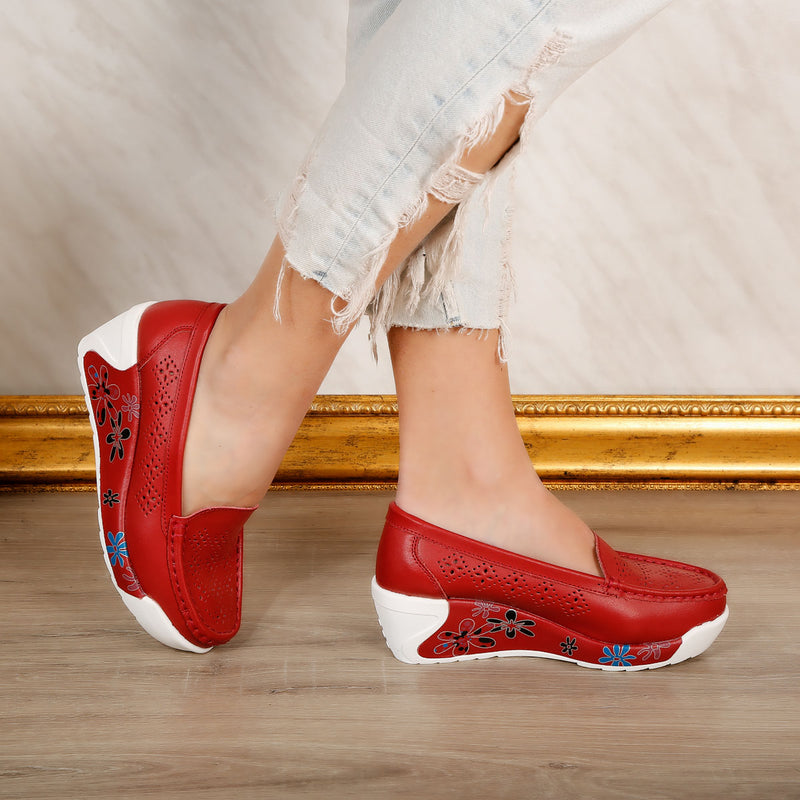 Pantofi dama cu platforma Iris - Red