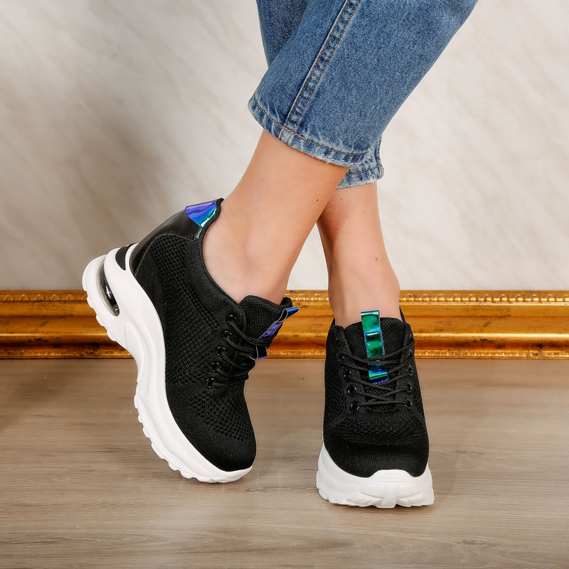 Pantofi sport cu platforma Valeria - Black