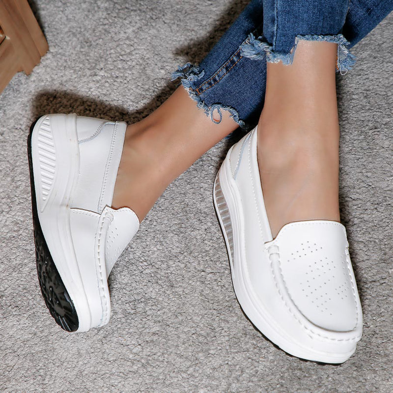 Pantofi dama cu platforma Deana - White