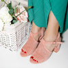 Sandale dama cu toc Stilena - Pink