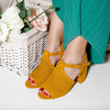 Sandale dama cu toc Stilena - Yellow