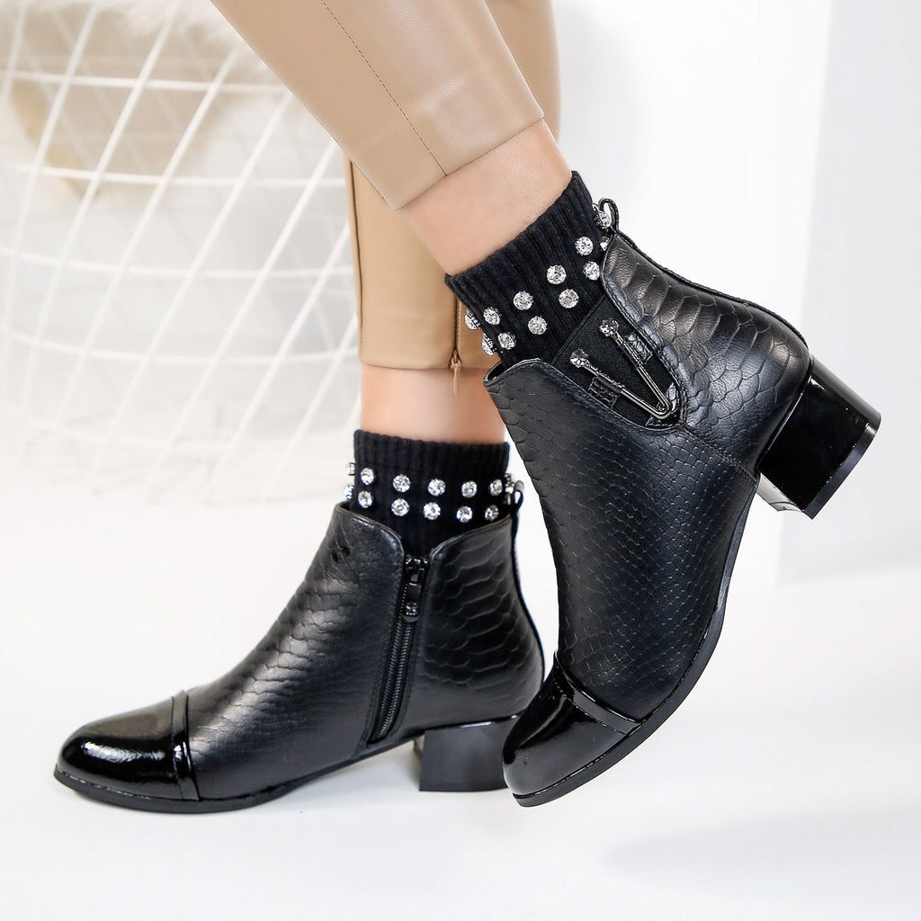 Botine dama Stela - Black