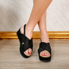 Sandale dama cu platforma Moyra - Black