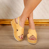 Sandale dama cu platforma Moyra - Yellow