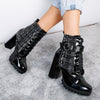 Botine dama cu toc MILANO - BLACK
