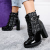 Botine dama cu toc MILANO - BLACK