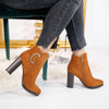 Botine dama Kacy - Camel