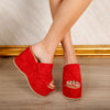 Papuci dama cu platforma Nettie - Red