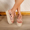 Sandale dama cu platforma Kammie - Pink