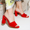 Papuci dama cu toc Zendaya - Red