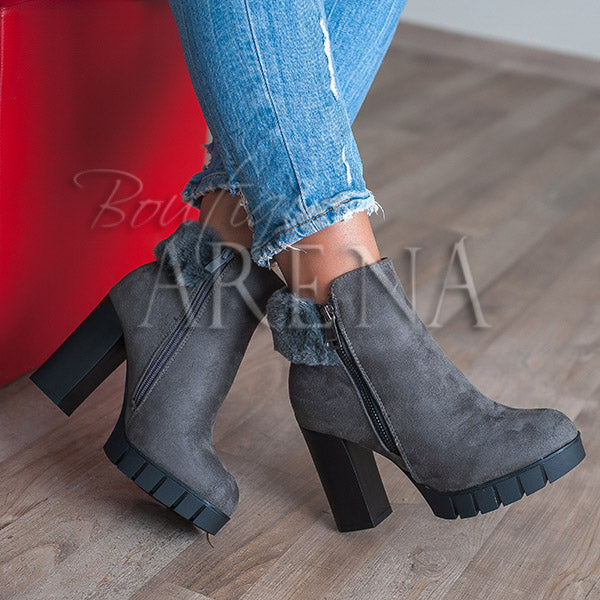 Botine dama Velma gri